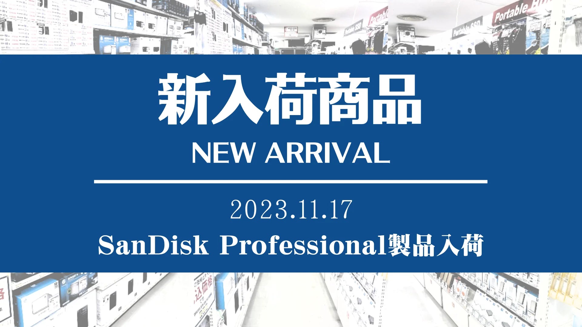 新着入荷 SanDisk Professional製品(2023/11/17)