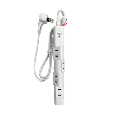 くるっと回転！差込口をムダなく使える 回転式電源タップ [HD-KTP401WH]