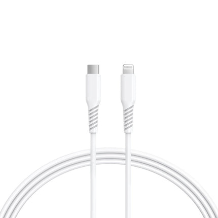 MFi認証 Type-C to Lightningケーブル 1m ホワイト 急速充電3A対応 折り曲げや抜き差しに強い! [HD-LCC1WH]