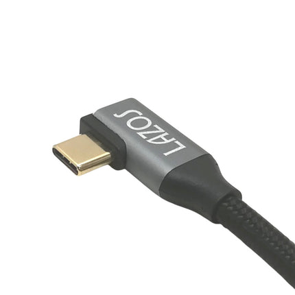 TypeC変換強化ケーブルL字型 USB3.2Gen2 PD100W 30cm [L-TCAG2P-03]