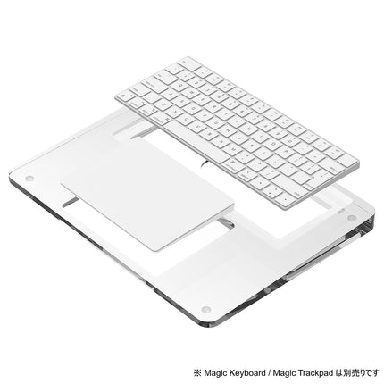 Magic KeyboardとMagic Trackpadを一体化出来るアクリルリストレスト（2世代/3世代対応） [MKMTAWR]