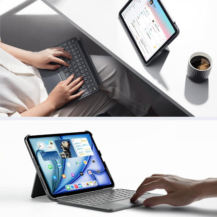 iPad11インチ/10.9インチ(Pro/Air/無印)対応 軽量トラックパッド付き日本語キーボードケース グレー [iPad11/109-TPKBCASE2-GR]