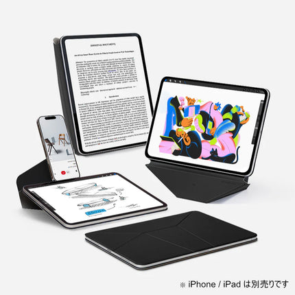 MOFT ダイナミックフォリオ iPad mini 6 / 7(A17 Pro) 用 ジェットブラック [MS028-1-mini-JTBK]