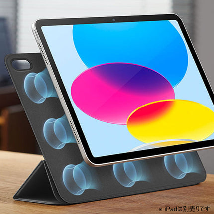 ESR REBOUND マグネット吸着式 Smart Folioケース for iPad（A16/第10世代） ブラック [ES27400]