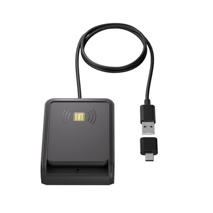 マイナンバーカード対応「タッチ式」「挿入式」両対応　ICカードリーダー  [SD-MYC03-B]