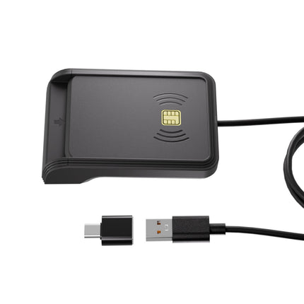 マイナンバーカード対応「タッチ式」「挿入式」両対応　ICカードリーダー  [SD-MYC03-B]