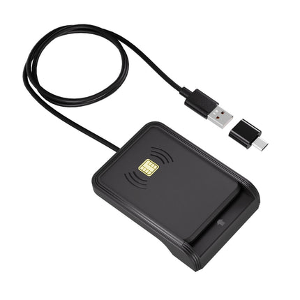 マイナンバーカード対応「タッチ式」「挿入式」両対応　ICカードリーダー  [SD-MYC03-B]