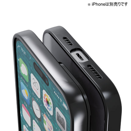 iPhone 15 Pro Max ソフトケース 極限 メタリック [PM-A23DUCTMKBK]