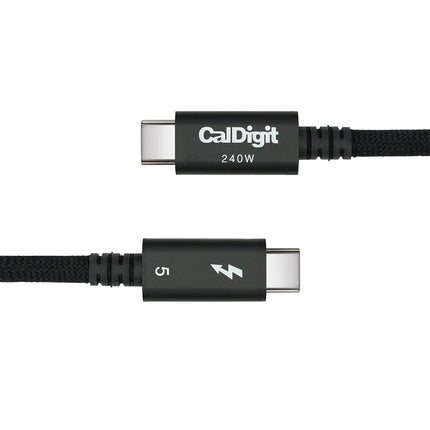 CalDigit Thunderbolt 5 Pro 編組ケーブル 0.5m  最大120Gbps 240WPD対応 [TBT5-P05BB-240]