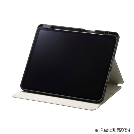 13インチiPad Air(M2/M3/M4) フラップケースPencil収納 スリープ対応 ブラック [TB-A24XSABK]