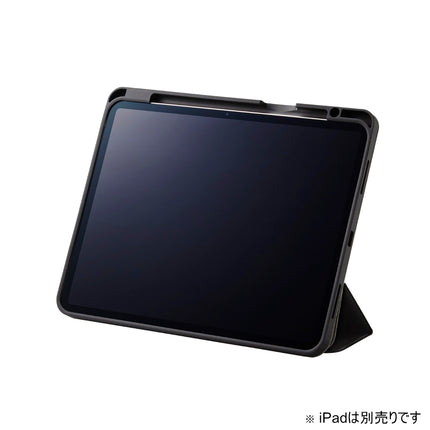 13インチiPad Air(M2/M3/M4) フラップケースPencil収納 スリープ対応 ブラック [TB-A24XSABK]