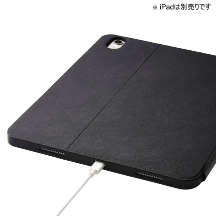 13インチiPad Air(M2/M3/M4) フラップケースPencil収納 スリープ対応 ブラック [TB-A24XSABK]