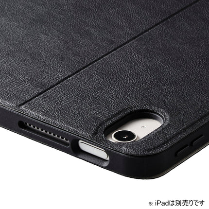 13インチiPad Air(M2/M3/M4) フラップケースPencil収納 スリープ対応 ブラック [TB-A24XSABK]