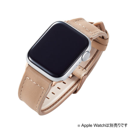 Apple Watch 41mm/40mm/38mm⽤ハイブリッドレザーバンド ベージュ [AW-41BDLHVBE]
