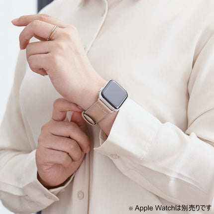 Apple Watch 41mm/40mm/38mm⽤ハイブリッドレザーバンド ベージュ [AW-41BDLHVBE]