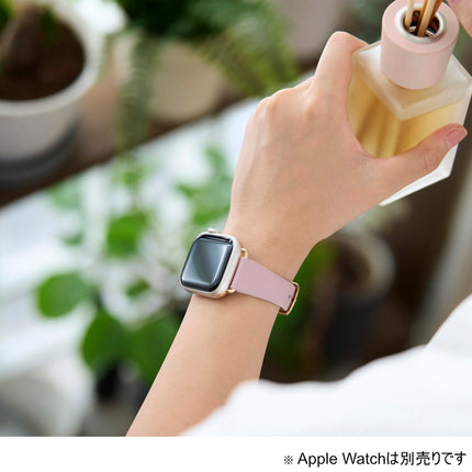 Apple Watch 41mm/40mm/38mm⽤ &meソフトレザーバンド アッシュピンク [AW-41BDLJPN]