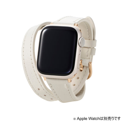 Apple Watch 41mm/40mm/38mm⽤ &meソフトレザーバンド オフホワイト [AW-41BDLWJWH]