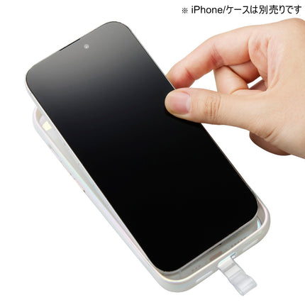 スマホハンドストラップ クリアリング ホワイト &me [P-STHCRWH]