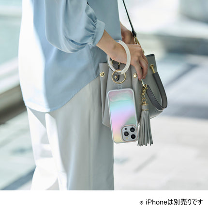 スマホハンドストラップ クリアリング ホワイト &me [P-STHCRWH]