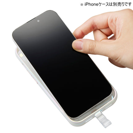 スマホハンドストラップ レザーリング グレージュ &me [P-STHPLNGB]