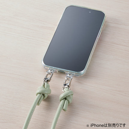 ショルダーストラップ レザー丸紐6mmグリーン [P-STSDH2LR06GN]
