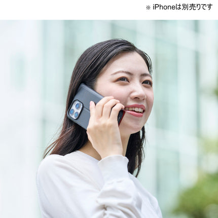 iPhone 16 Pro Max ソフトレザーケース薄型 磁⽯付 ブラック [PM-A24DPLFUBK]