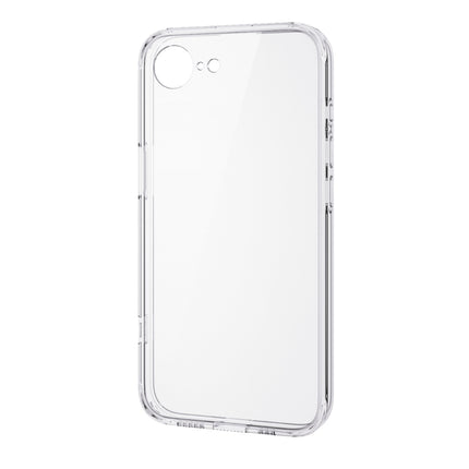 iPhone 16e ハイブリッドガラスケース極限 メタルステッカー付 [PM-A25SHVCGKCR]