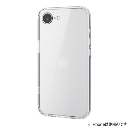 iPhone 16e ハイブリッドガラスケース極限 メタルステッカー付 [PM-A25SHVCGKCR]