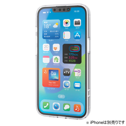 iPhone 16e ハイブリッドガラスケース極限 メタルステッカー付 [PM-A25SHVCGKCR]