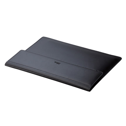 MacBookPro/Air 13/14インチ用リストレスト×レザースリーブ ブラック [BM-IBSVW03BK]