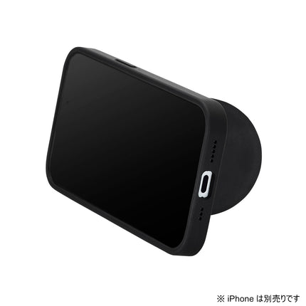 カードポケット付き スマートフォン用マグネットスタンド 薄型 [PWDSMSTCCBK]