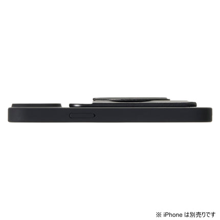 カードポケット付き スマートフォン用マグネットスタンド 薄型 [PWDSMSTCCBK]