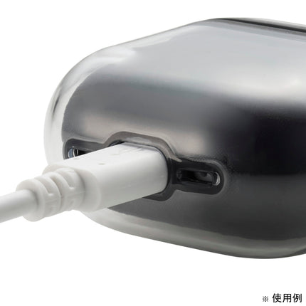 AirPods (第4世代)用 MUBRAIN ソフトケース エアバッグ ブラック [AVA-AP06AIR2BK]
