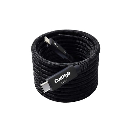 CalDigit Thunderbolt 5 Pro 編組ケーブル 2.0m  最大120Gbps 240WPD対応 [TBT5-A20BB-240]