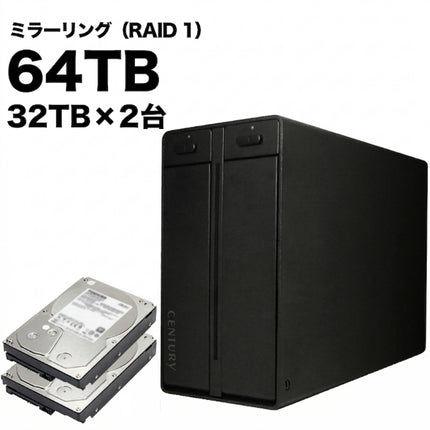 林檎派 Macbeth 2Bay2 ミラーリングモデル 64TB [RGH35M2B2-M64T]