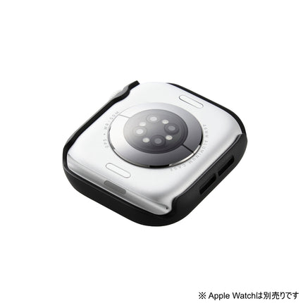 Apple Watch 46mm用フルカバーケース/プレミアムガラス/ゴリラ/高透明/ブラック [AW-24AFCGOBK]