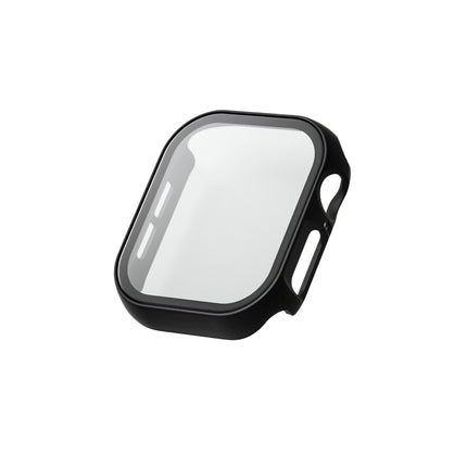 Apple Watch 42mm用フルカバーケース/プレミアムガラス/ゴリラ/高透明/ブラック [AW-24BFCGOBK]