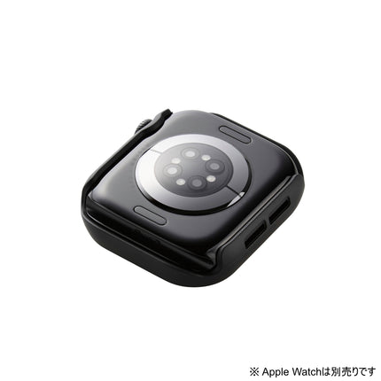 Apple Watch 42mm用フルカバーケース/プレミアムガラス/ゴリラ/高透明/ブラック [AW-24BFCGOBK]