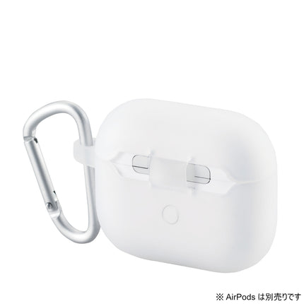 AirPods (第3世代)用カラビナ付きシリコンケース クリア [AVA-AP3SCCR]