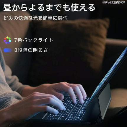 iPad11"(A16)対応 マグネットキーボード JIS日本語配列 ブラック [iPad11A16-MGKBCASE-BK]