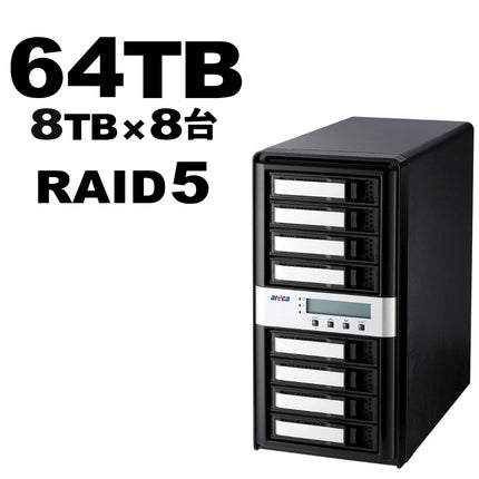 Areca Thunderbolt5 8ベイ RAID 64TB [ARC-8050T5U-8E-64T]