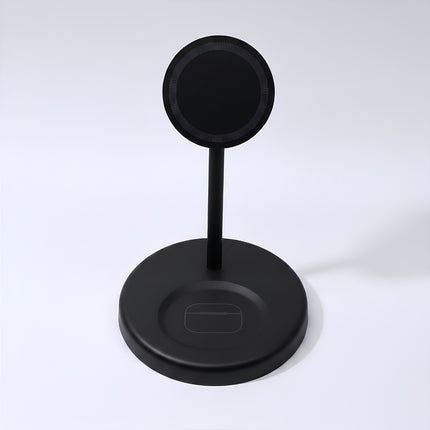 2-in-1 ワイヤレス充電スタンド ブラック [L-SYWLS-BK]