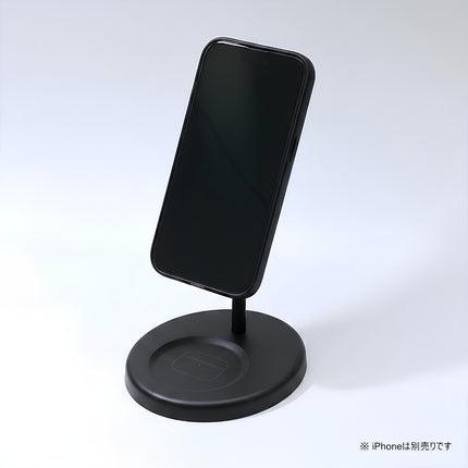 2-in-1 ワイヤレス充電スタンド ブラック [L-SYWLS-BK]