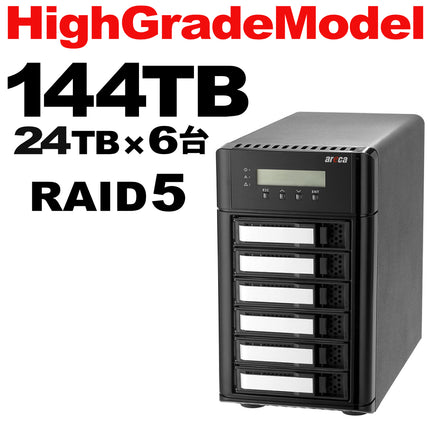 Areca Thunderbolt5 6ベイ RAID ハイグレード  144TB[ARC-8050T5U-6-144T-HG]