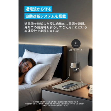 Anker Nano トラベルアダプタ (5-in-1, 20W)ブラック [A9215N11]