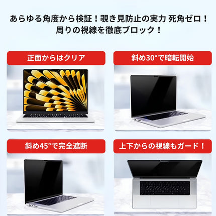 マグネット式 360°プライバシーフィルター（非光沢/マット） MacBook Pro 14インチ M5/M4/M3/M2/M1 [MBP14-Mag360]