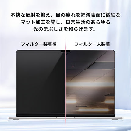 マグネット式 360°プライバシーフィルター（非光沢/マット） MacBook Air 13.6インチ M5/M4/M3/M2 [MBA13M2-Mag360]