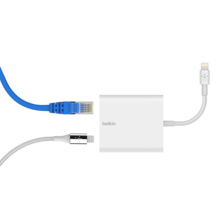 Lightning to イーサネットアダプター （給電用Lightning コネクタ付き） [B2B165BT]