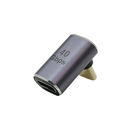 USB-C L字 縦方向変換アダプタ（USB4 40G対応）[40GUSBC-USBCLV-AD]