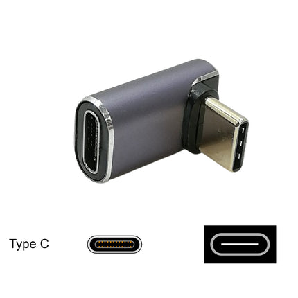 USB-C L字 縦方向変換アダプタ（USB4 40G対応）[40GUSBC-USBCLV-AD]